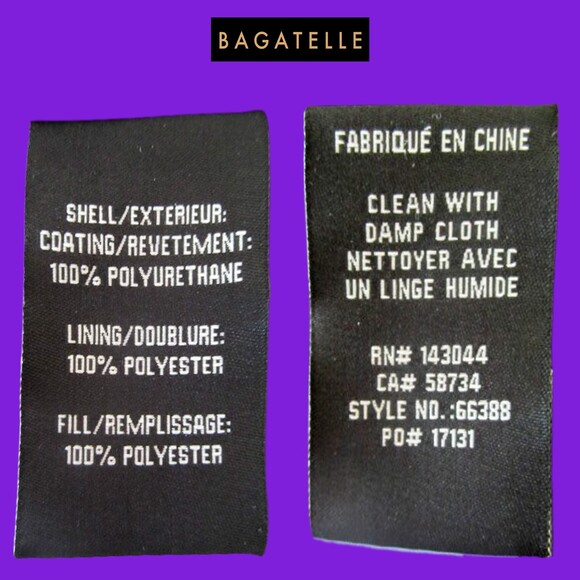 BAGATELLE Collection NEW Oversized Faux Leather Channel Quilted Jacket L - Picture 9 of 10